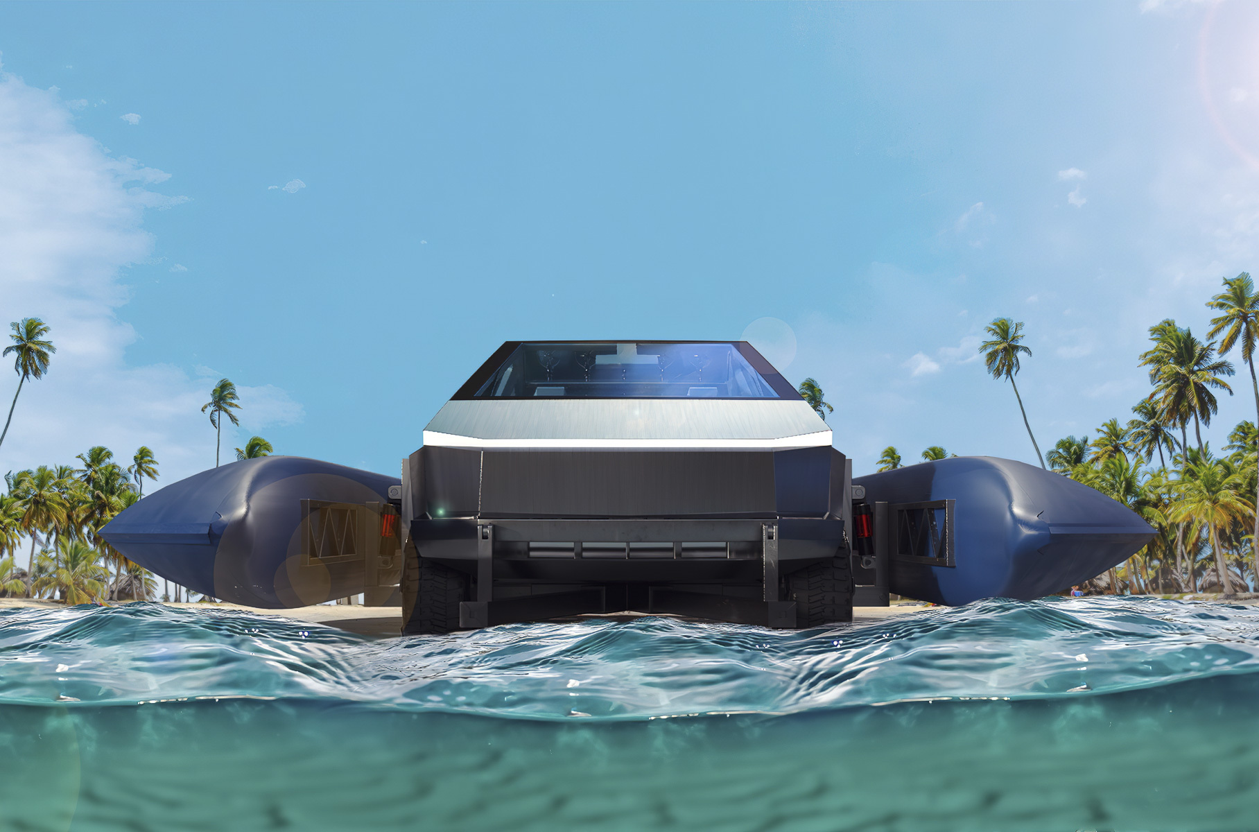 Tesla Cybertruck Boat