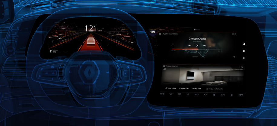 В спортивном режиме на приборной панели навстречу летят звезды – это усиливает ощущение скорости