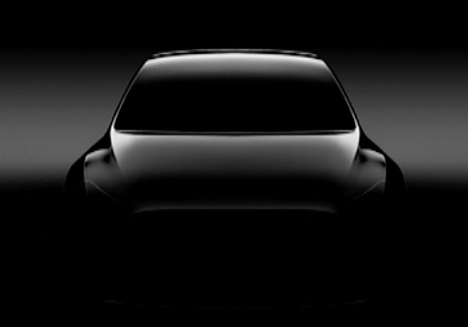 Первый тизер Model Y, опубликованный ранее
