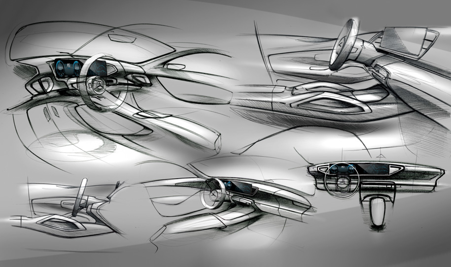 Этот скетч — пока единственное официальное изображение салона будущего GLE