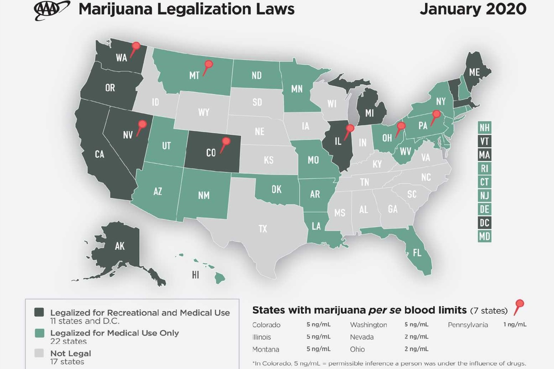 Легализована марихуана в американских штатах