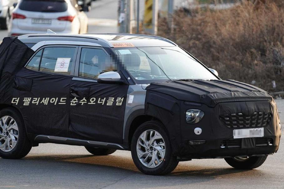 Семиместную Hyundai Creta засняли во время дорожных тестов