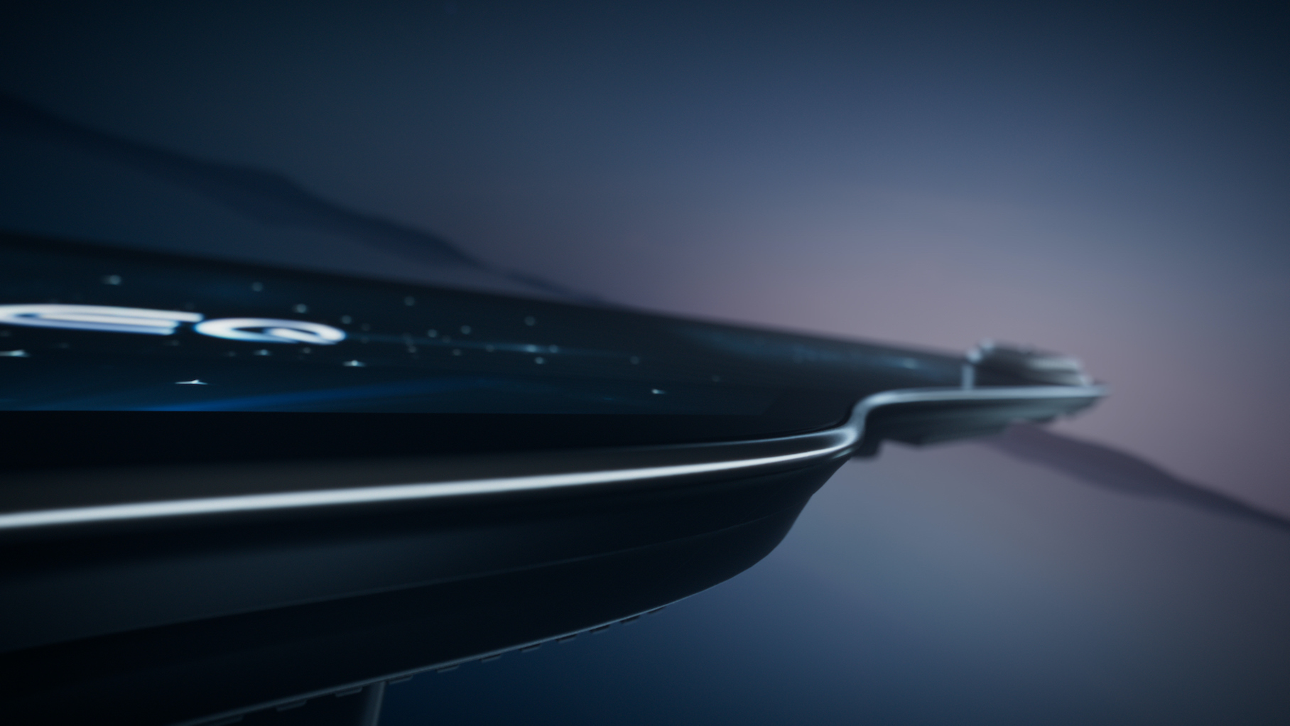 Электрический Mercedes получит огромный изогнутый экран с искусственным интеллектом