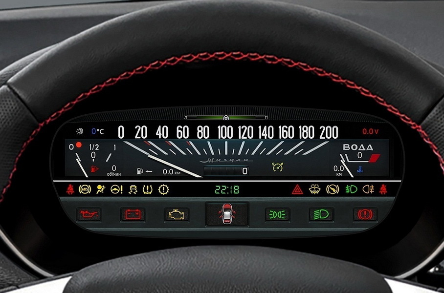 Для Lada Vesta и XRay сделали виртуальную «приборку» в стиле «Жигулей»