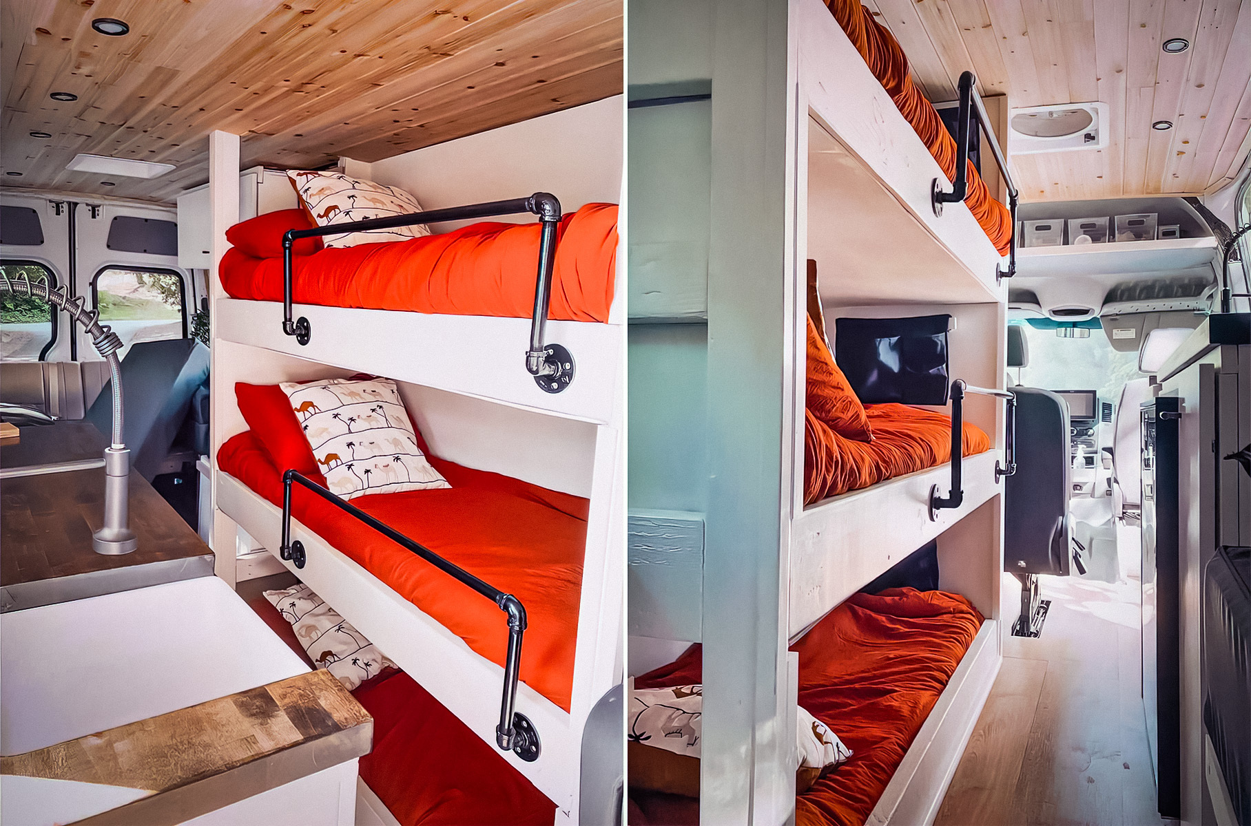 Из Mercedes-Benz Sprinter сделали уютный кемпер с трехъярусной кроватью