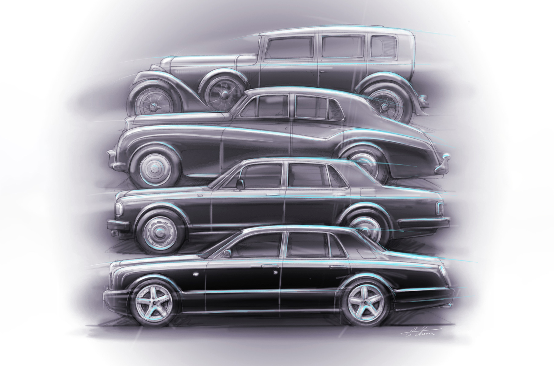 Акварель и воск: как создавались автомобили Bentley 70 лет назад