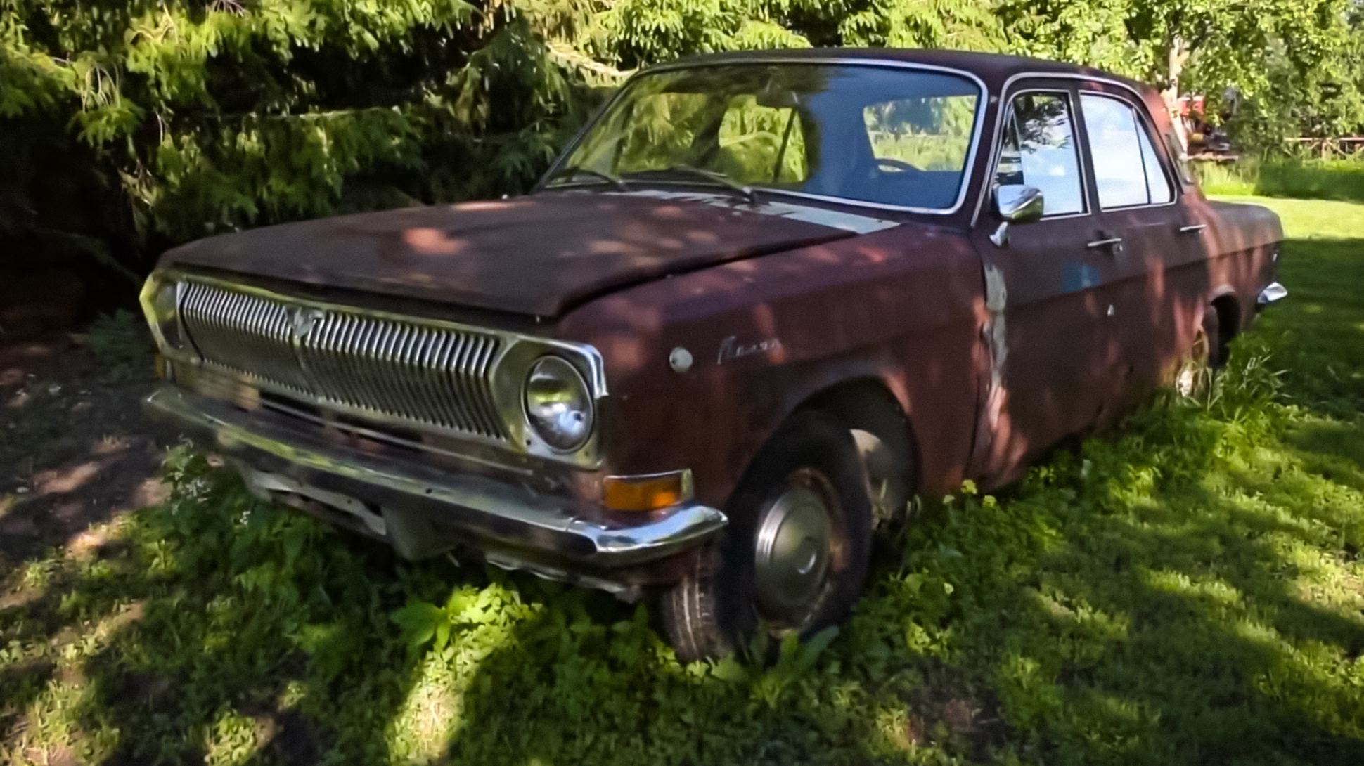 Американцы назвали «русским Cadillac» старую ржавую «Волгу», 16 лет  простоявшую в гараже — Motor