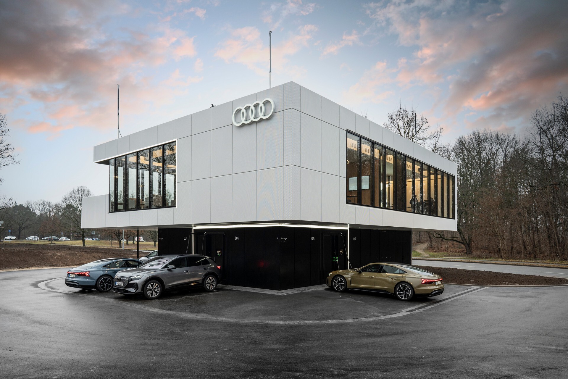 Audi сделала лаунж-дом для зарядки электромобилей