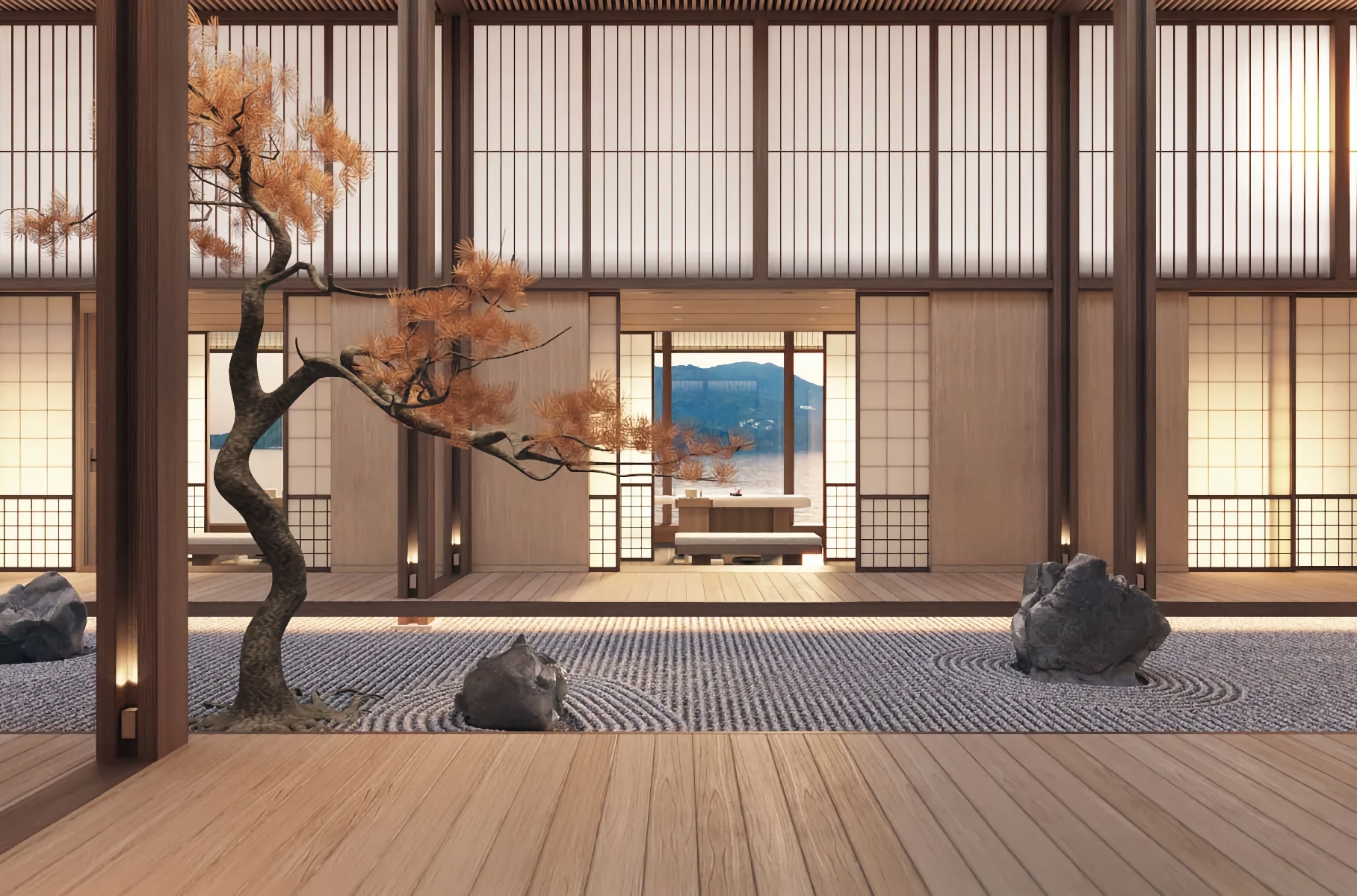 Посмотрите на яхту-отель с собственным «пляжем» и японским садом камней