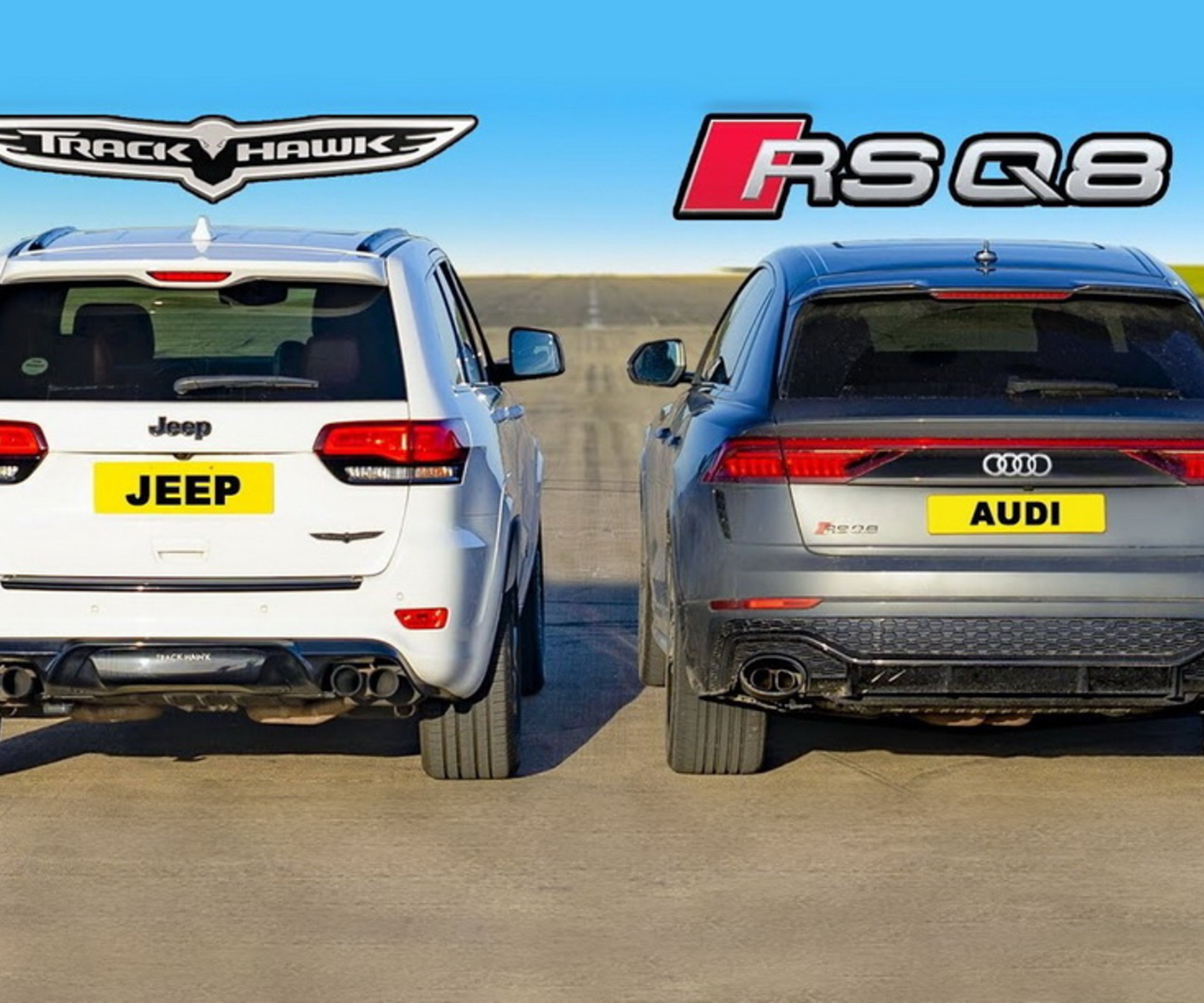 Дрэг-гонка: Audi RS Q8 против Jeep Grand Cherokee Trackhawk — Motor