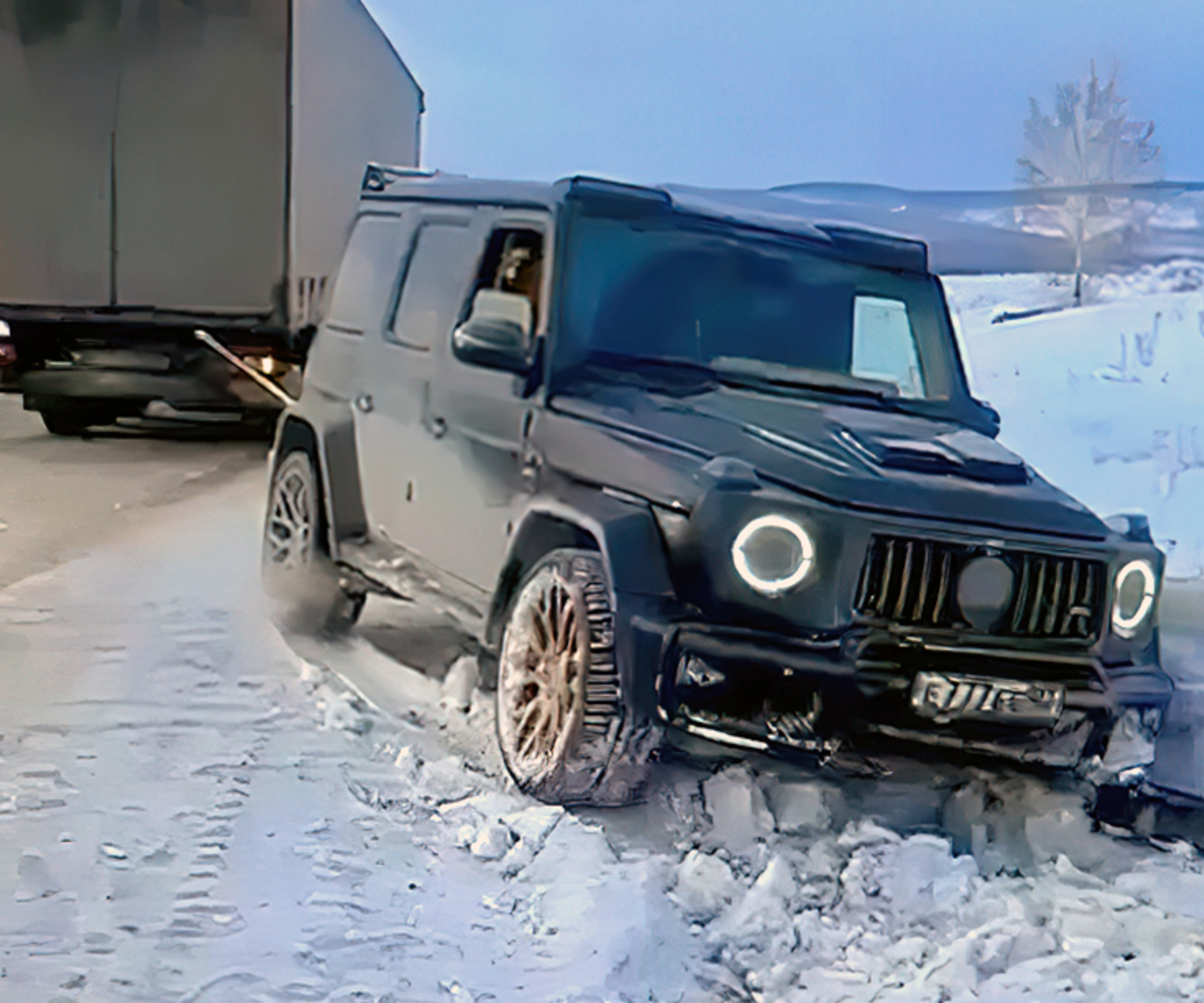 Видео: в России Mercedes-Benz G-Class застрял на ровном месте — Motor