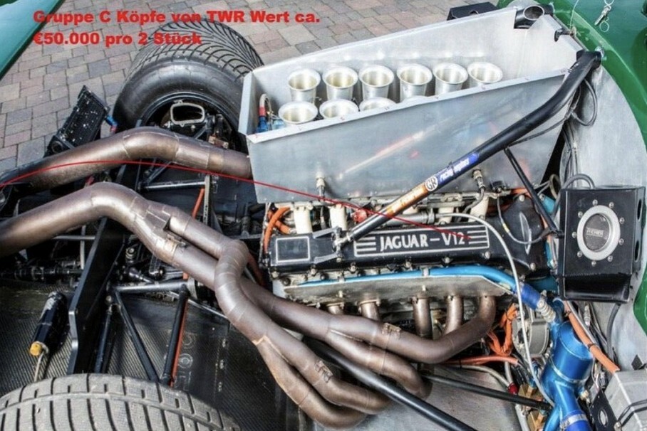Гоночный двигатель Jaguar-TWR V12 в моторном отсеке прототипа XJR-6