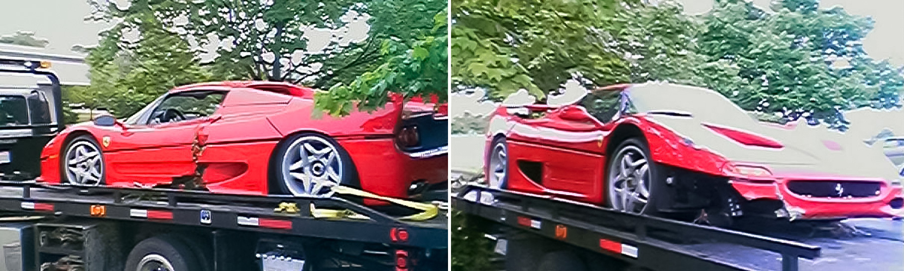 Угнанный Ferrari, который нашли и разбили агенты ФБР