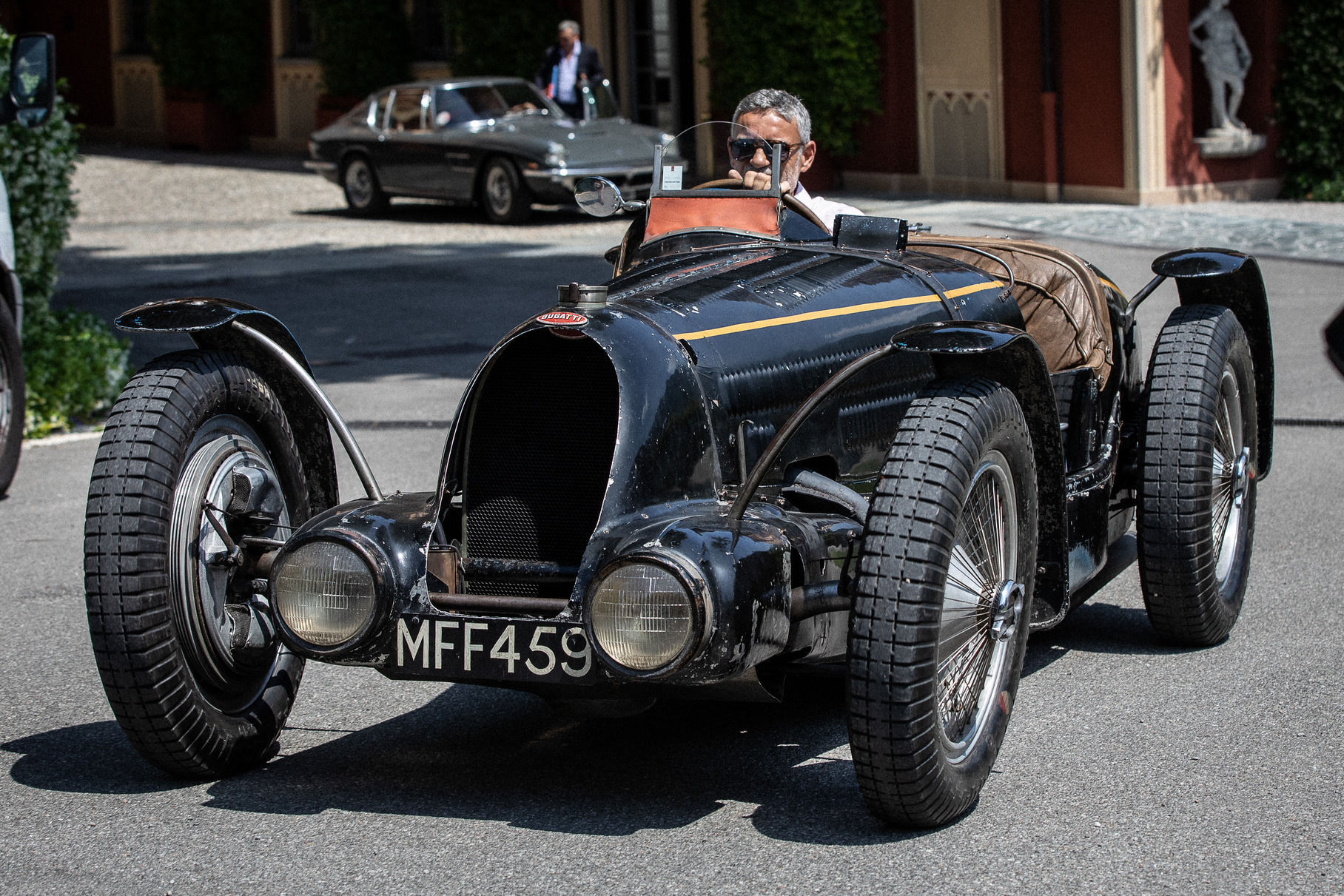 Машина была построена в 1934 году для заводской команды Bugatti, для участия в гонках Гран-При в «750-килограммовом» классе. Болид получил рядную «восьмёрку» 3.3 с компрессором Roots мощностью 250 лошадиных сил. К сезону-1937 компрессор демонтировали, а машину переделали под гонки спорткаров. В этом виде она и попала к патрону марки, королю Леопольду III. С тех пор у неё сменилось всего четыре владельца, которые поддерживали машину в исходном состоянии. Два года назад швейцарец Фриц Буркард (из семьи промышленников Буркард-Шенкер) приобрёл машину на аукционе за 12,6 миллиона долларов.