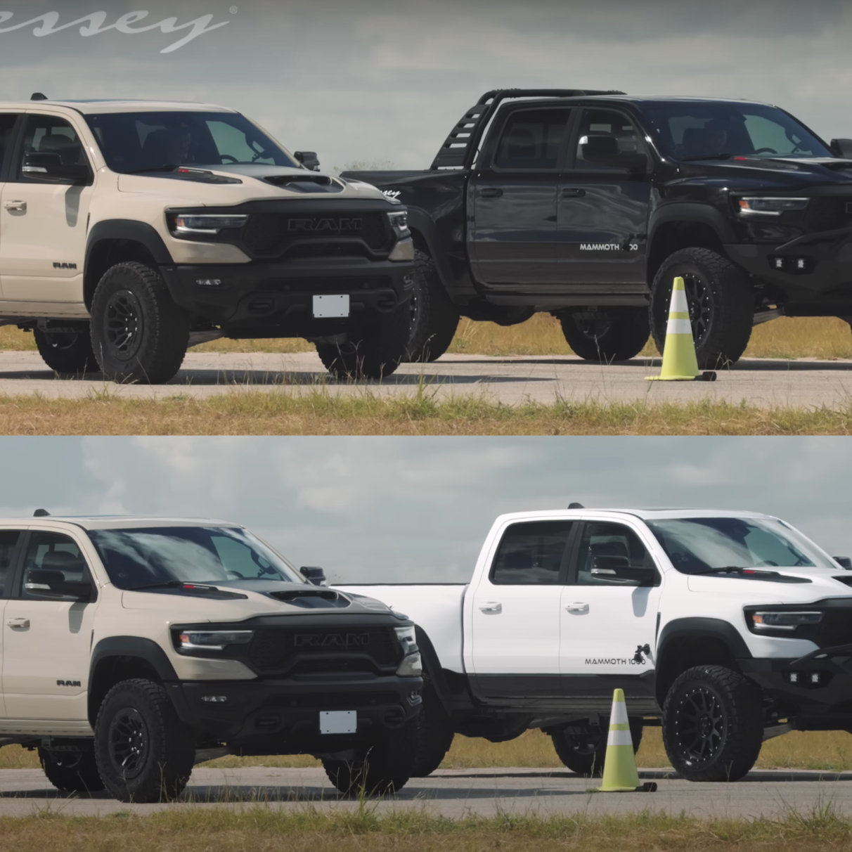 712-сильный Ram 1500 TRX сравнили в гонке с 1012-сильным Mammoth 1000 Ram  TRX — Motor