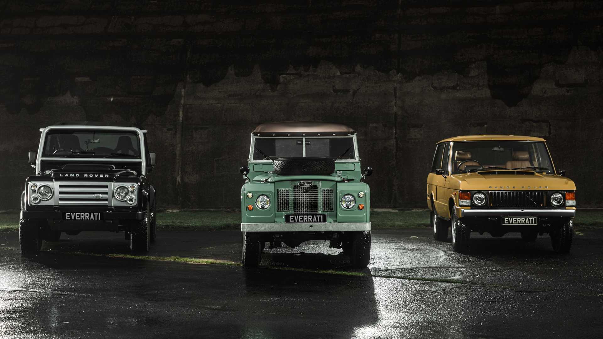 Everrati показала электрокары на базе классических Range Rover и Land Rover  Defender - Рамблер/авто