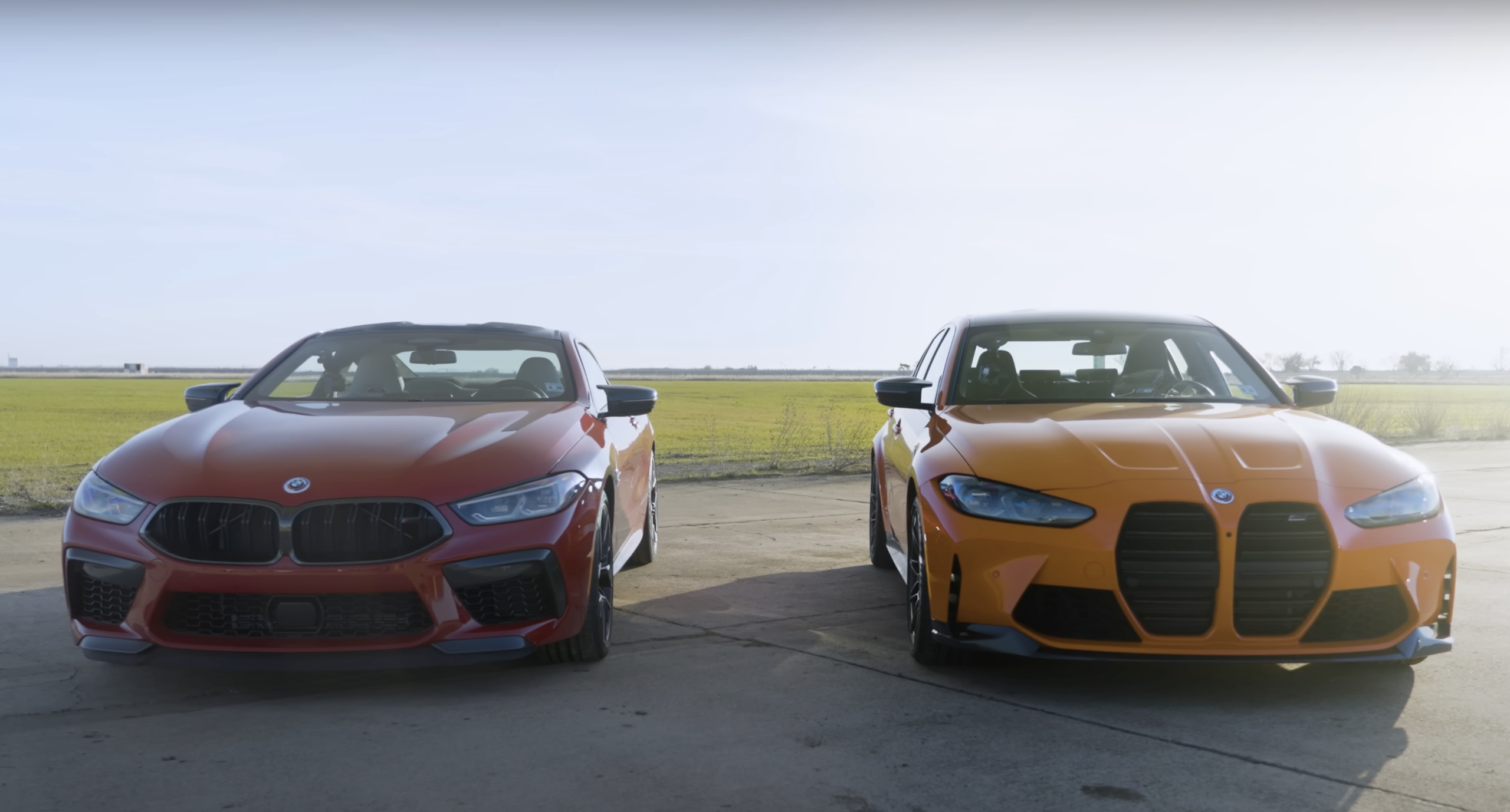 Видео: BMW M3 и BMW M8 сравнили в U-образном дрэг-рейсинге — Motor