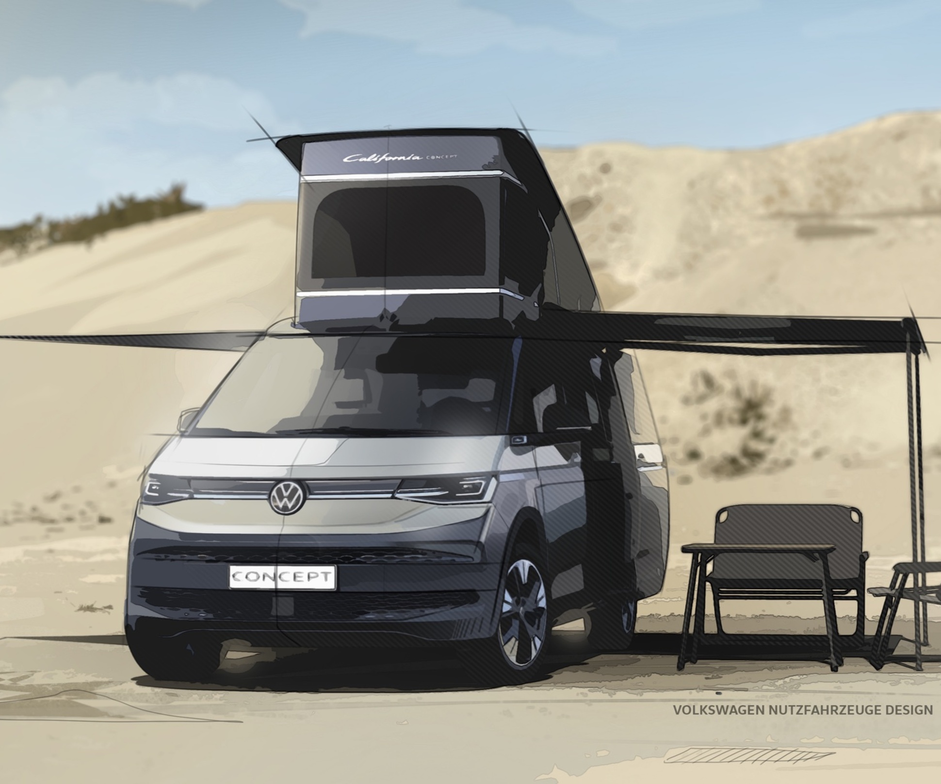 Новый кемпер Volkswagen California показали на тизерах — Motor