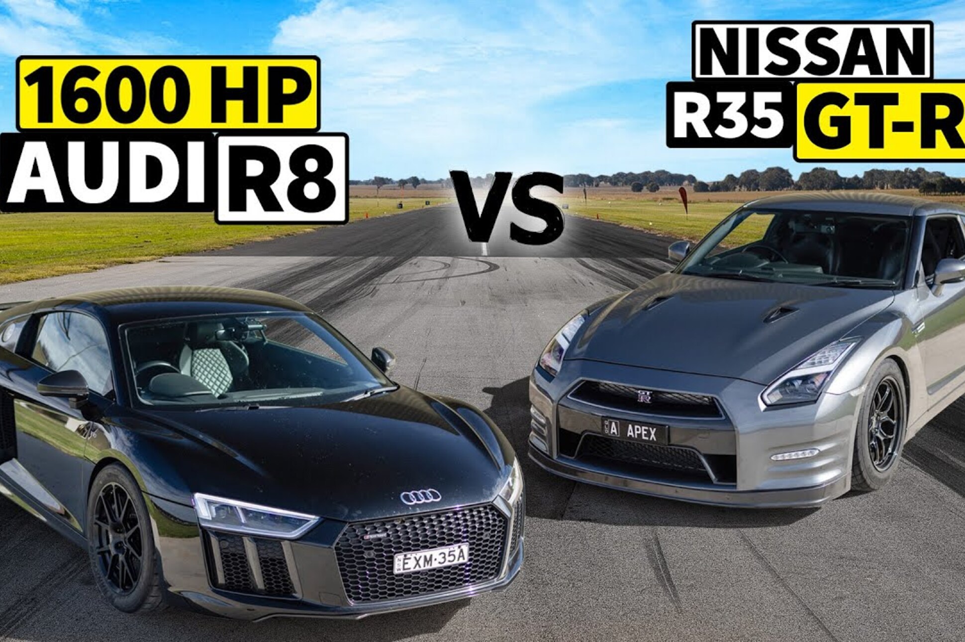 Видео: доработанные Audi R8 и Nissan GT-R свели в дрэг-рейсинге — Motor