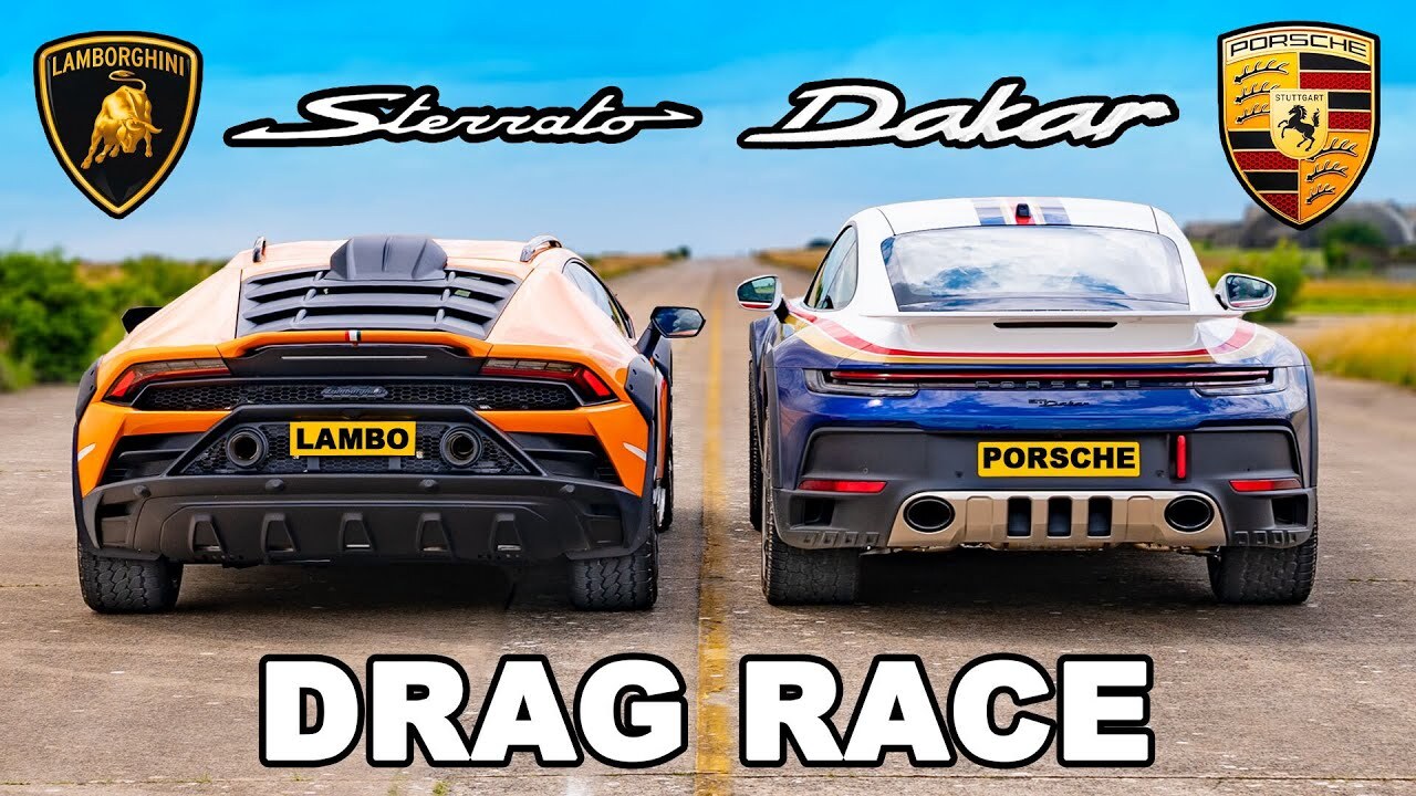 Блогеры сравнили внедорожные суперкары Lamborghini и Porsche в дрэг-рейсинге
