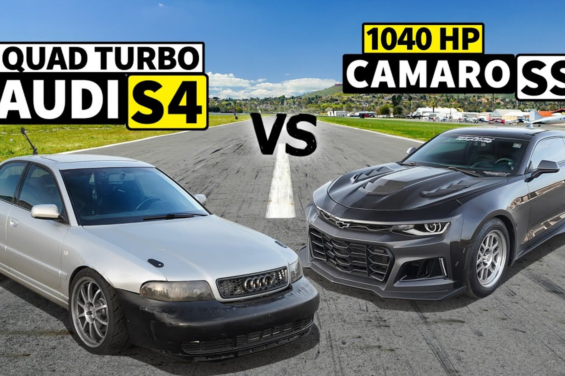 Видео: дуэль 900-сильной Audi S4 против 1040-сильного Chevrolet Camaro SS —  Motor