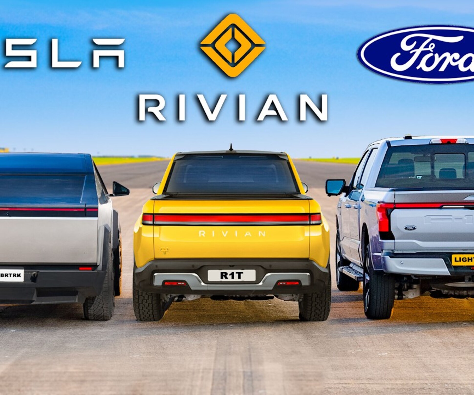 Видео: электропикап Tesla сразился в гонке по прямой против конкурентов от  Ford и Rivian — Motor