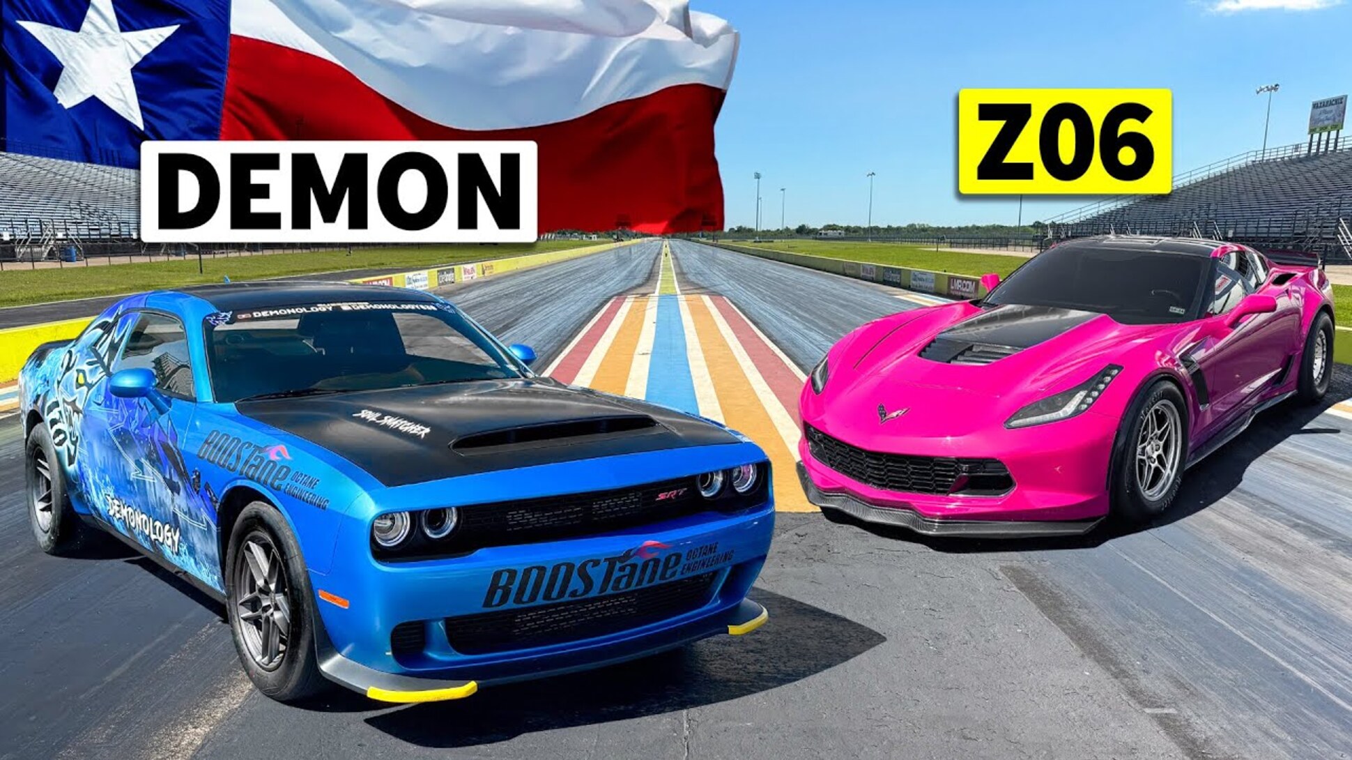 Видео: инфернальный Dodge Demon сразился в гонке с Chevrolet Corvette —  Motor