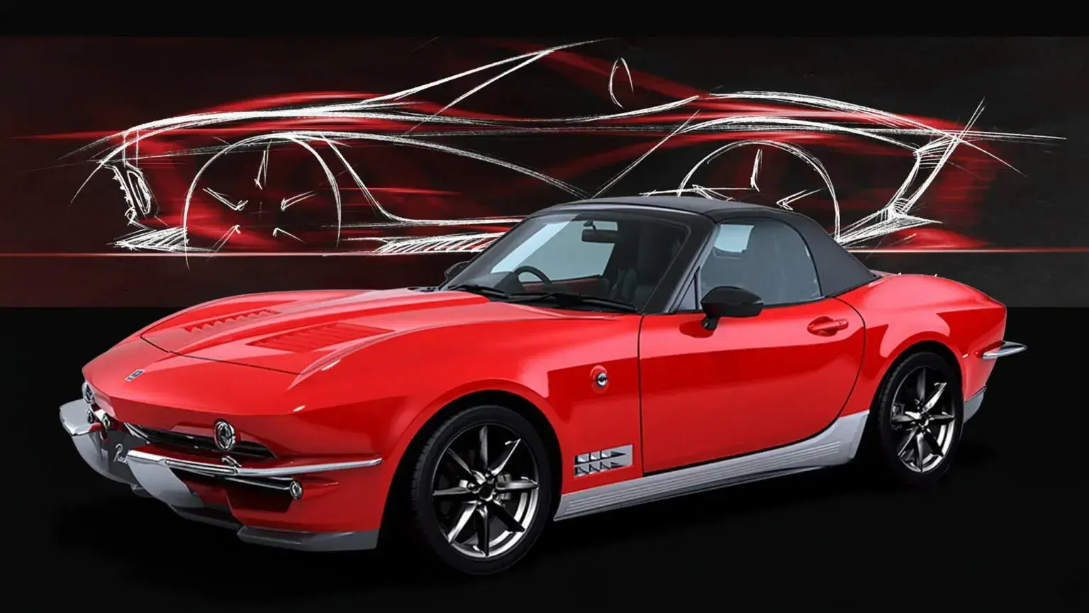 Mitsuoka распространила эскиз родстера в стиле классического Chevrolet Corvette