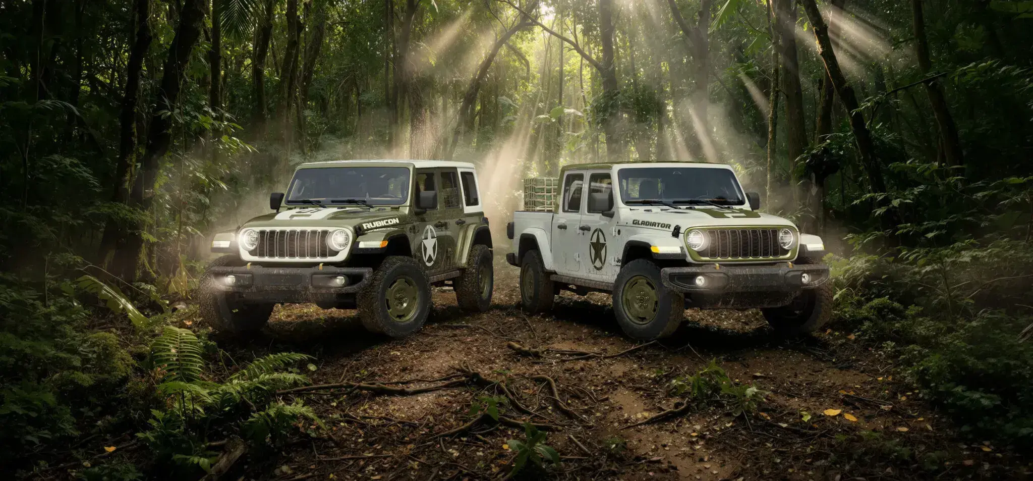 Jeep замаскировал Wrangler и Gladiator под армейский Willys