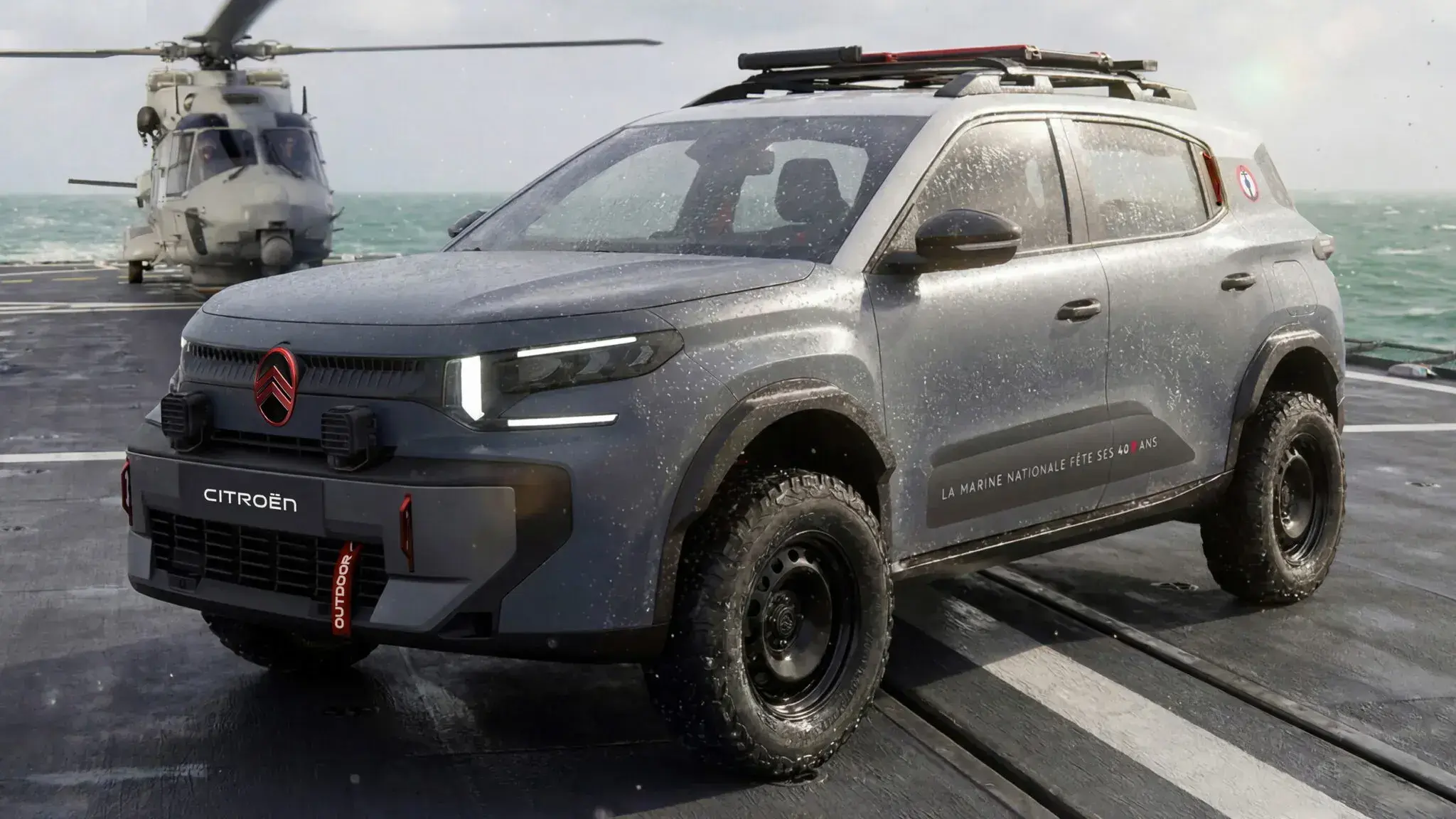 Citroen превратил C3 Aircross в боевой корабль на колесах к юбилею ВМФ Франции