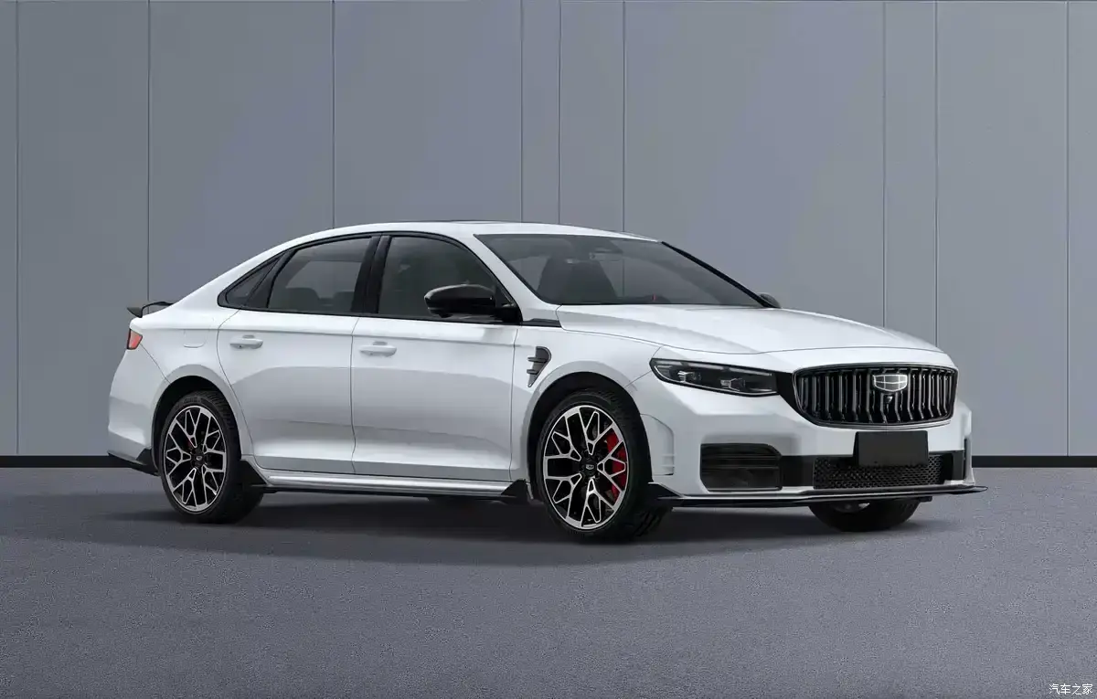 Geely выпустила седан Preface с антикрылом и красными суппортами