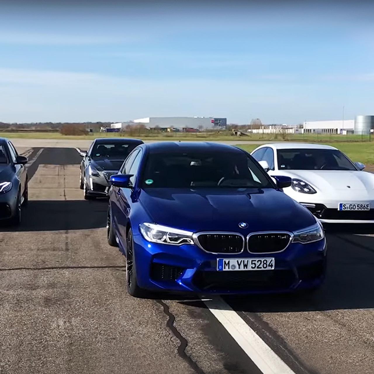 Кто быстрее до 300 км/ч: BMW M5, Cadillac CTS-V, Mercedes-AMG E 63 или  Porsche Panamera — Motor