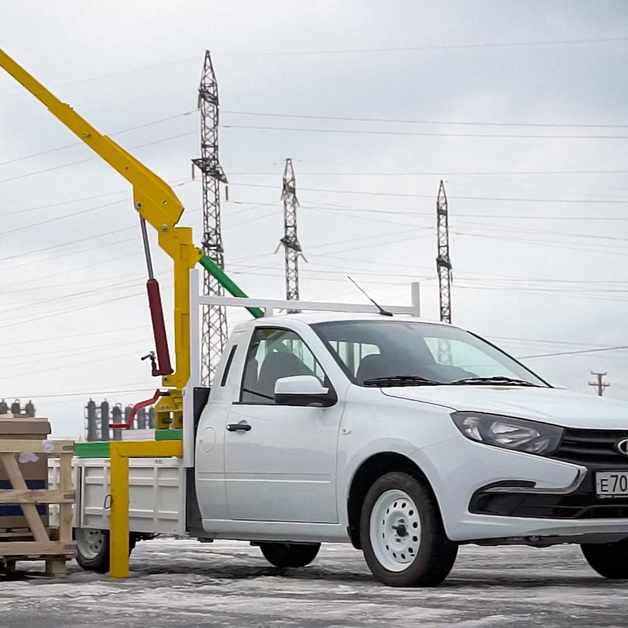 Видео: посмотрите на грузовую Lada Granta с краном — Motor