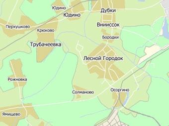 Карта одинцово лесной городок