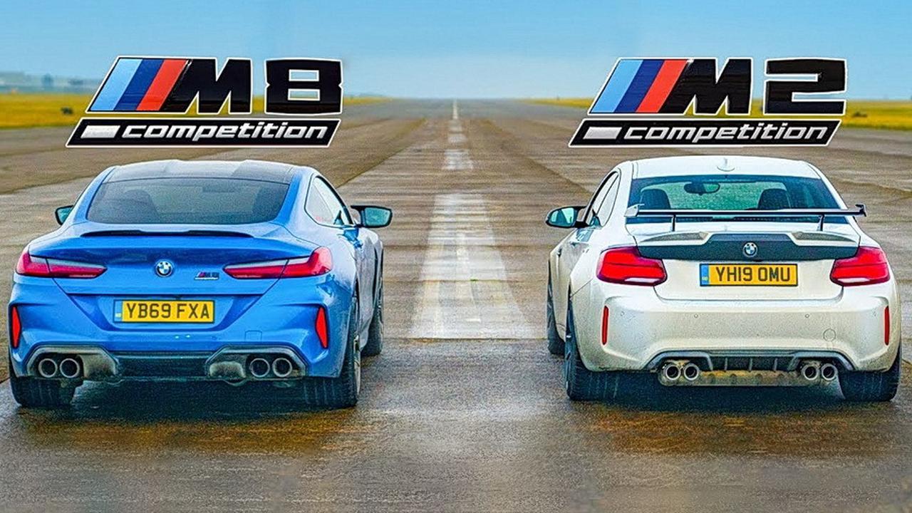 Carwow русская версия BMW. M5 vs m8. БМВ драг. Покажи гонки Bhi 8 против BMW M 8. М 8 против 5