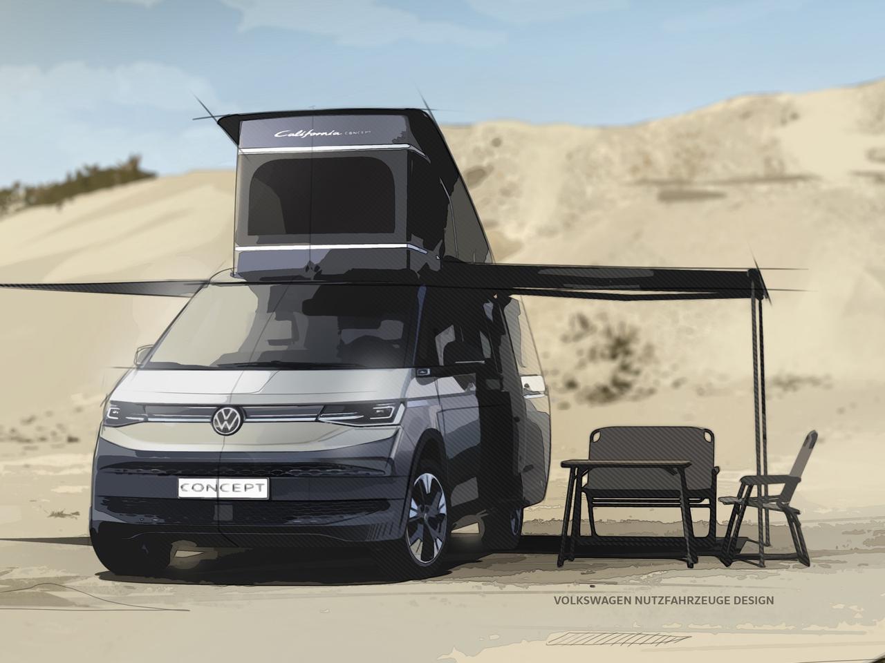 Новый кемпер Volkswagen California показали на тизерах — Motor