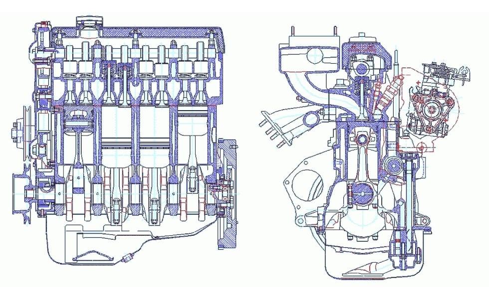 Мотор ваз 2106 в разрезе (34 фото)