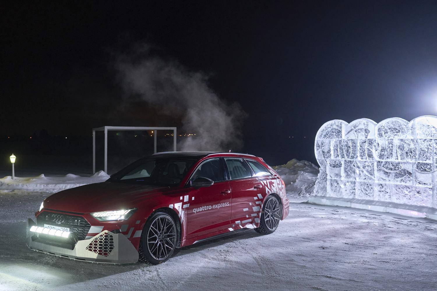 Ездим боком на RS-моделях и электрокарах Audi по замерзшему озеру —  Репортаж — Motor