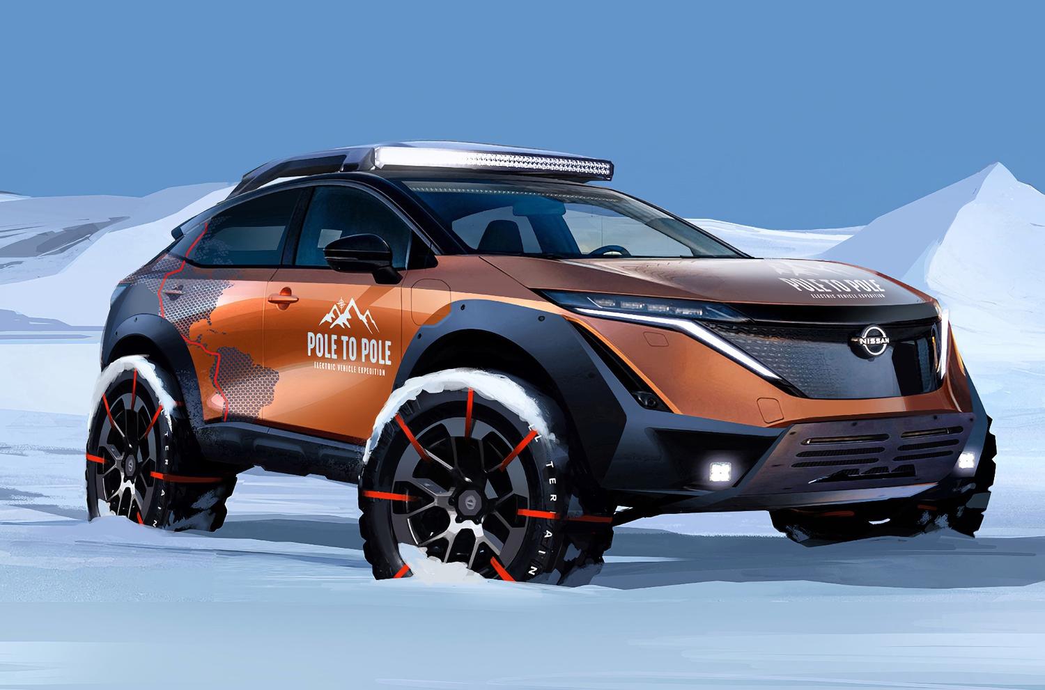 Электрокар Nissan проедет 27 000 км от северного полюса к южному — Motor