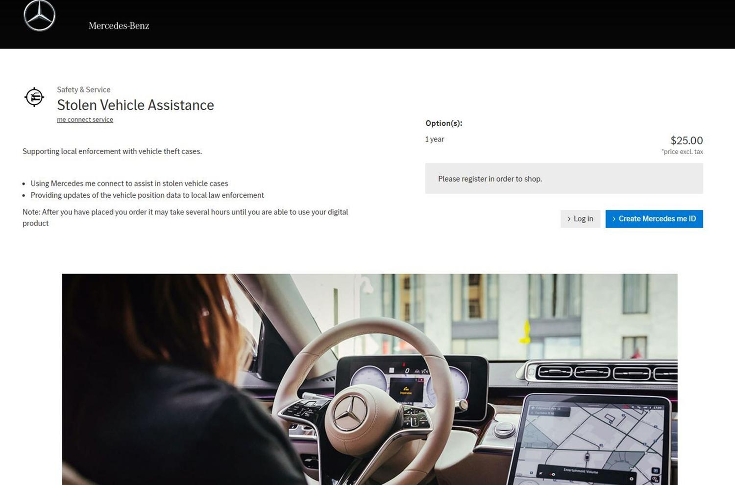 Mercedes-Benz поможет найти угнанную машину, но только при наличии платной  подписки — Motor