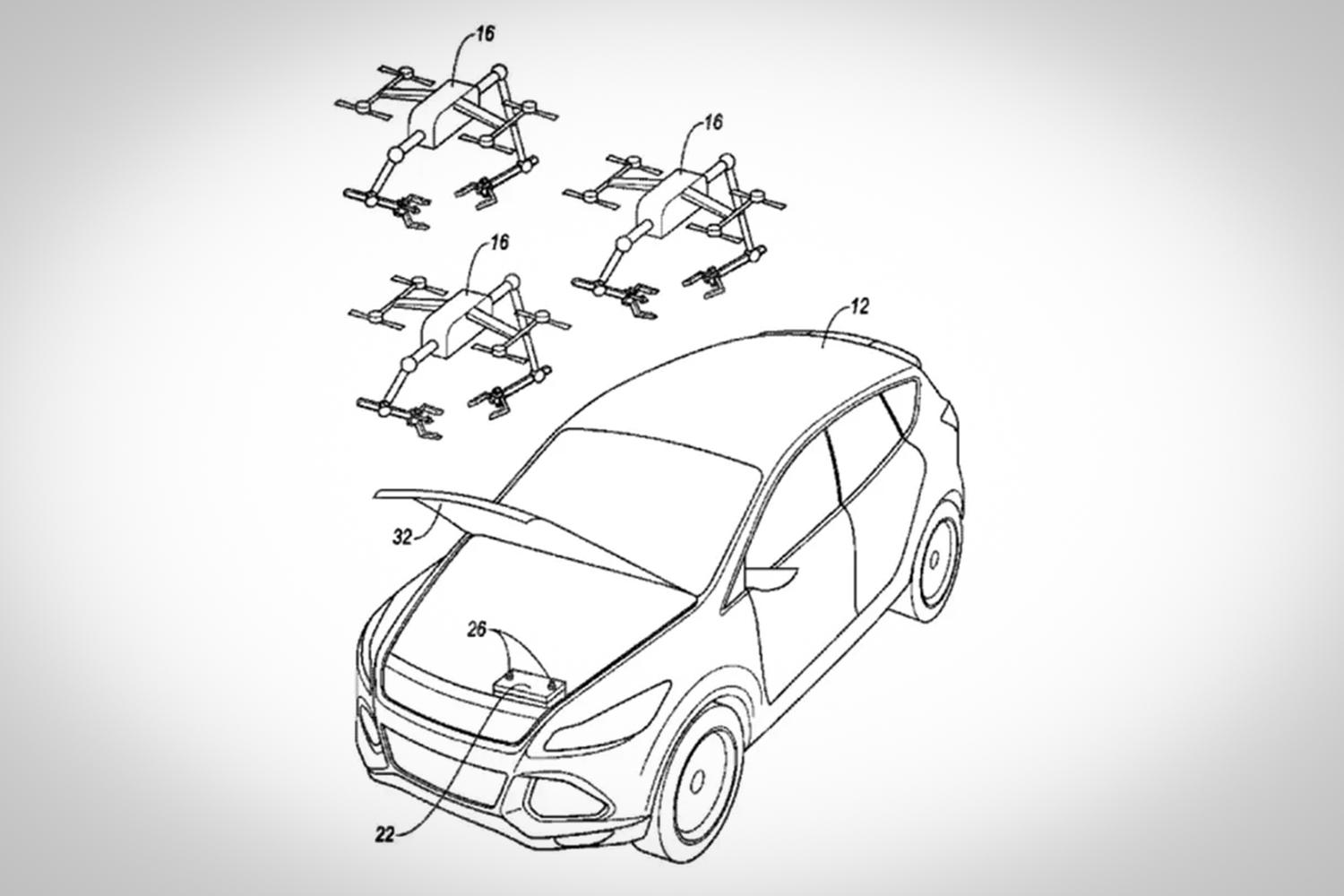 Ford придумал, как заряжать автомобили с севшими аккумуляторами с помощью  дронов — Motor