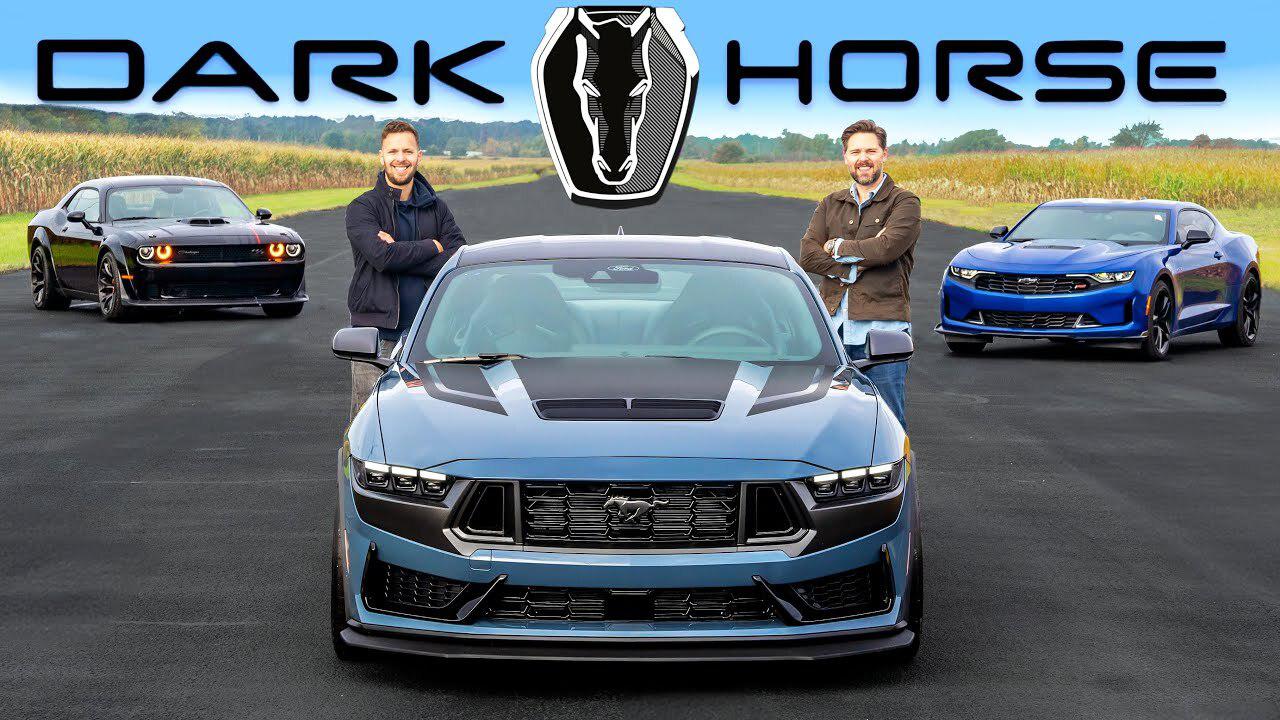 Битва масл-каров: Ford Mustang Dark Horse устроил гонку с Chevrolet Camaro  и Dodge Challenger — Motor