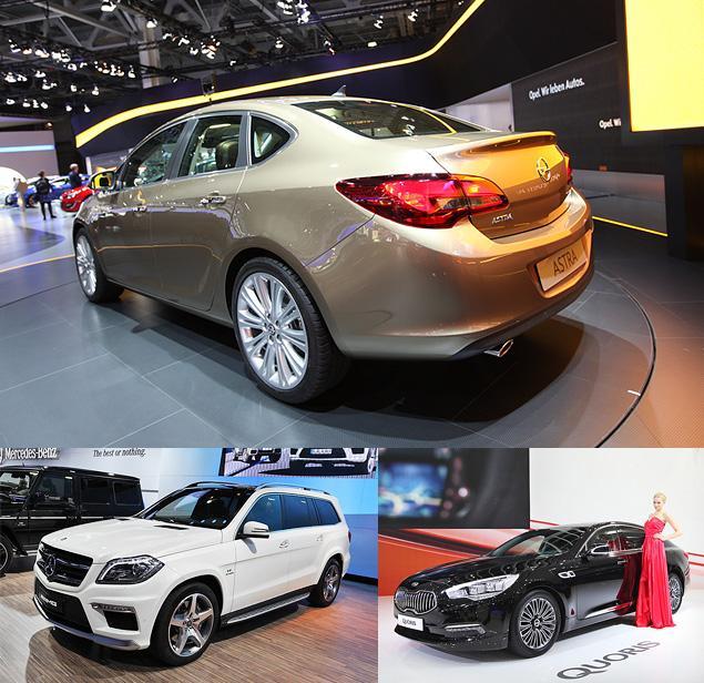 Opel Astra Sedan, Mercedes-Benz GL 63 AMG и Kia Quoris