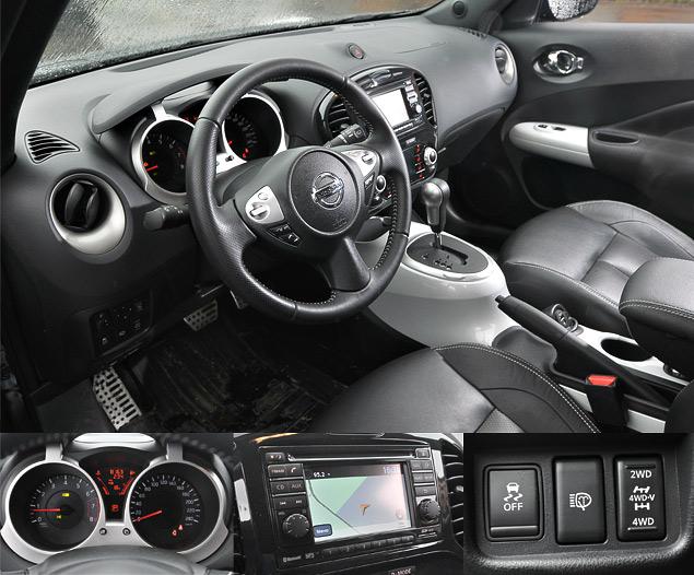 Интерьер Nissan Juke в спецверсии Ministry of Sound -- тоже черно-белый. В целом эргономика неплоха: неудобны только нерегулиремая по вылету рулевая колонка и некоторые клавиши, расположенные в труднодоступных местах. А вот музыка, несмотря на наличие "музыкального" партнера, ничем не впечатляет.