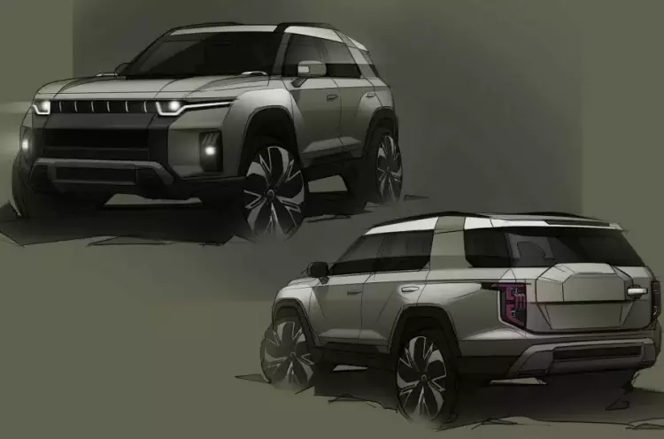Ранние эскизы SsangYong J100, он же Torres