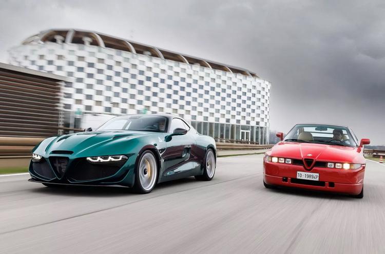 Giulia SWB Zagato и источник вдохновения — Alfa Romeo SZ