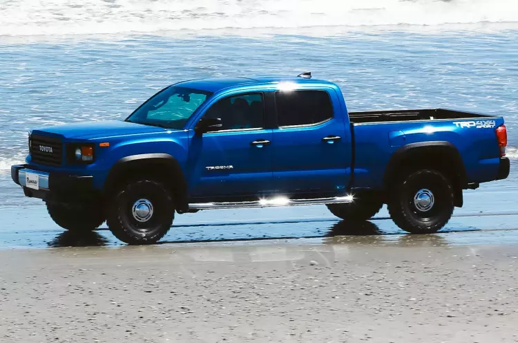 Пикапу Toyota Tacoma пересадили «лицо» от старого Land Cruiser