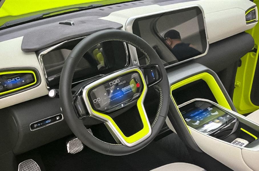 Посмотрите на Haval X Dog с семью экранами в салоне