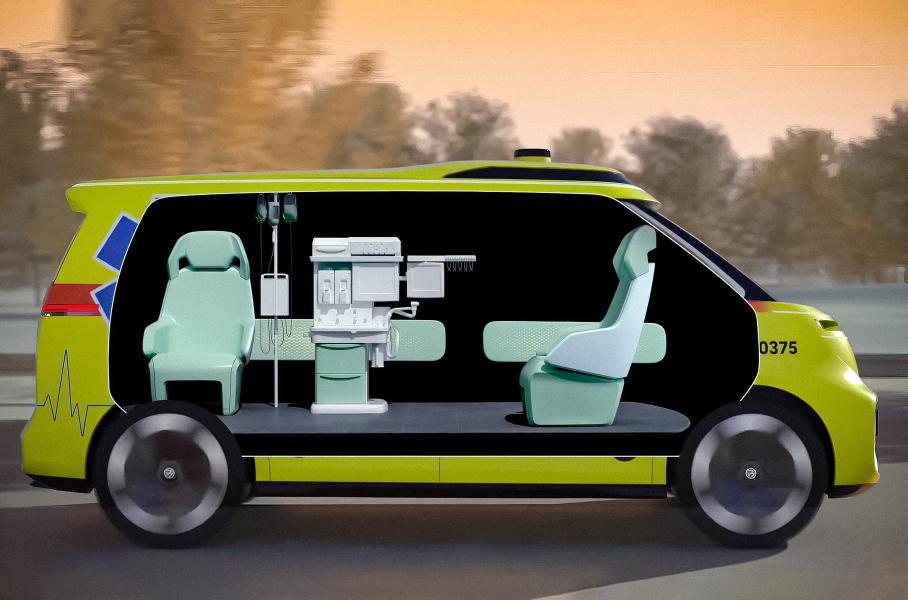 Видео: Volkswagen хочет превратить ID.Buzz в «скорую» без водителя