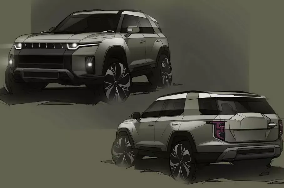Ранние эскизы SsangYong J100, он же Torres